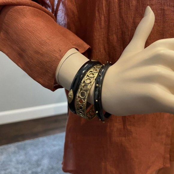 ASHLEY PITTMAN HAMMERED BRONZE BANGLE BRACELET - LAST ONE! - Picture 3 of 6